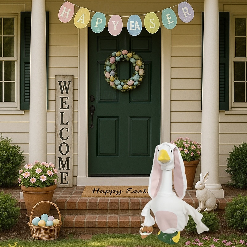 Easter Porch Goose Outfit, Goose Clothes for 23-25" Concrete Garden Goose Statue, Spring Summer Outdoor Yard Decor Accessories, Outfit Only, Goose Not Included 2026 - $21.99 –P2