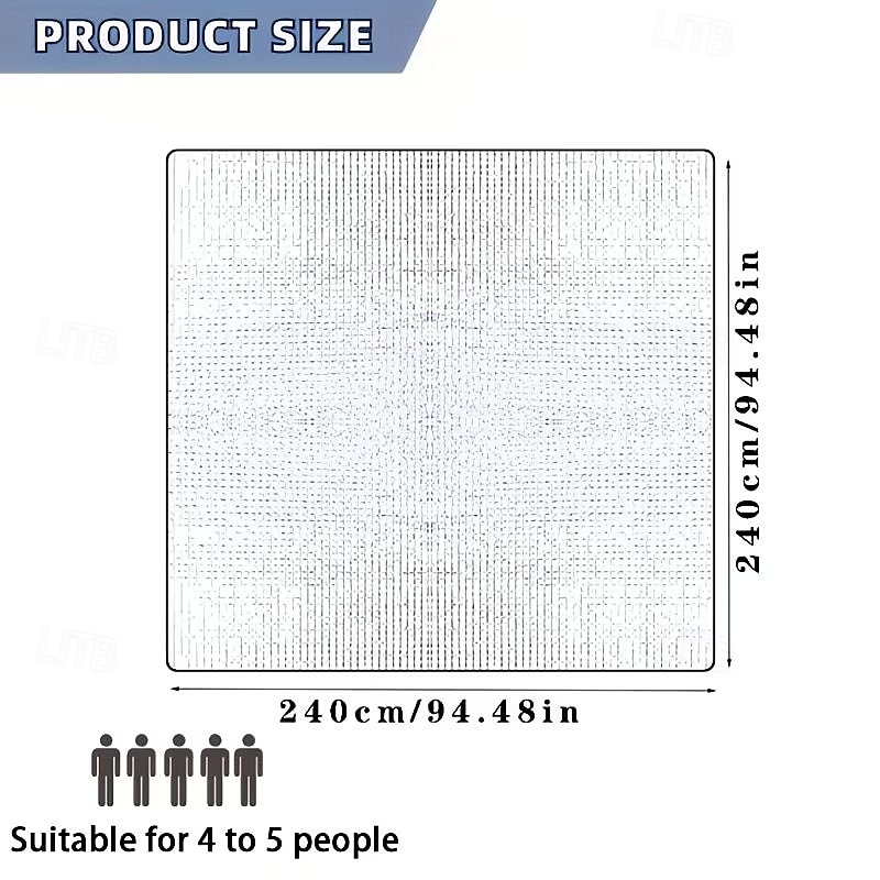 Extra-Large Waterproof Camping Mat, 240cm/94.48in * 240cm/94.48in Portable Foldable Outdoor Picnic, Tent, Beach & Park Mat - Moisture-Proof, Camping, Picnic, & Outdoor Adventure Essential 2026 - $17.99 –P2
