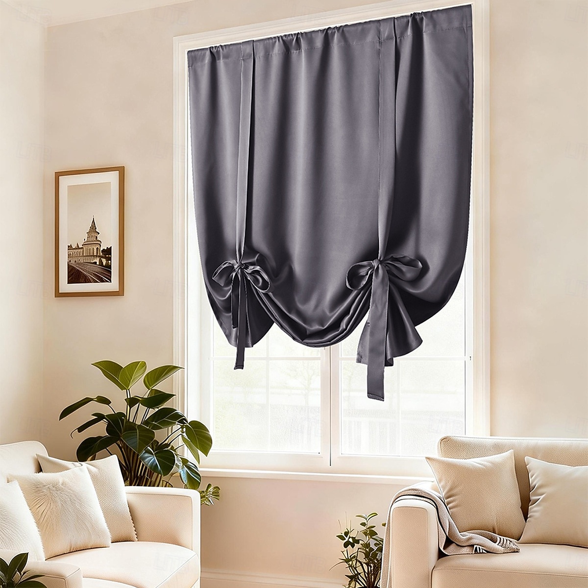 Cortinas blackout de cor sólida para café, cortinas curtas com amarração para cozinha, painéis blackout para janelas pequenas, banheiro e cozinha. de 2026 por AU $23.23 –P6