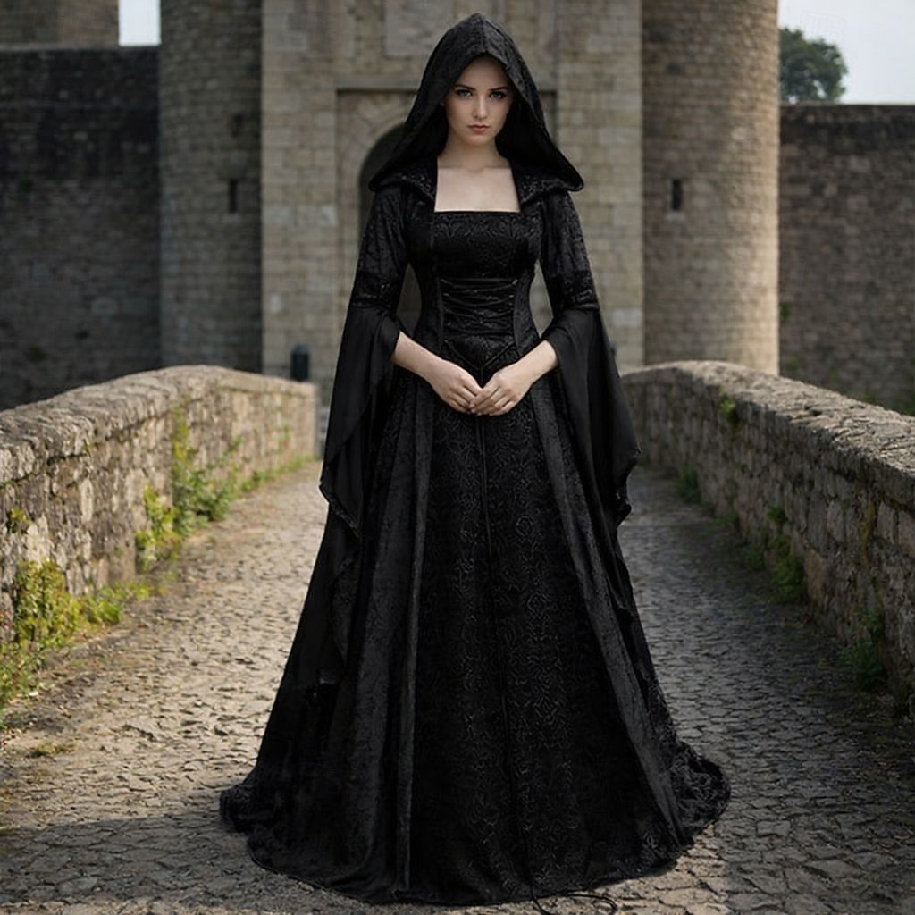 Retro / vintage Keskiaika Renessanssi Kokopitkä Mekot Normaali Leveä kalvosinnapit Viikinki Outlander Pluskoko Haltia Naamiaispuku Naisten Kelttiläinen Kuninkaallinen Halloween Karnevaali Naamiaiset 2026 - $92.99 –P8