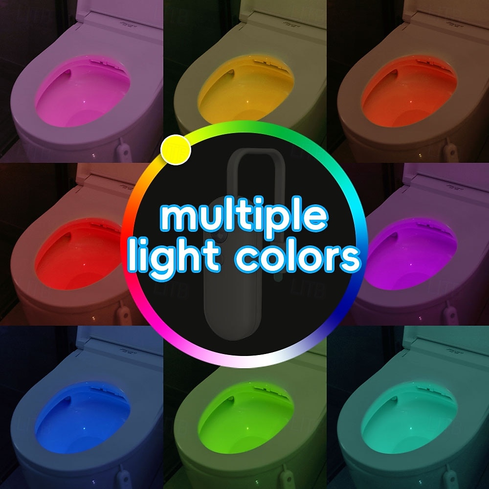 1 Pc Novel Creative Human Sensing Hanging Water Drop i Intelligent Automatic Sensing Atmosphere Light RGB Color Night Light Charging Toilet Light 2026 - $12.99 –P2