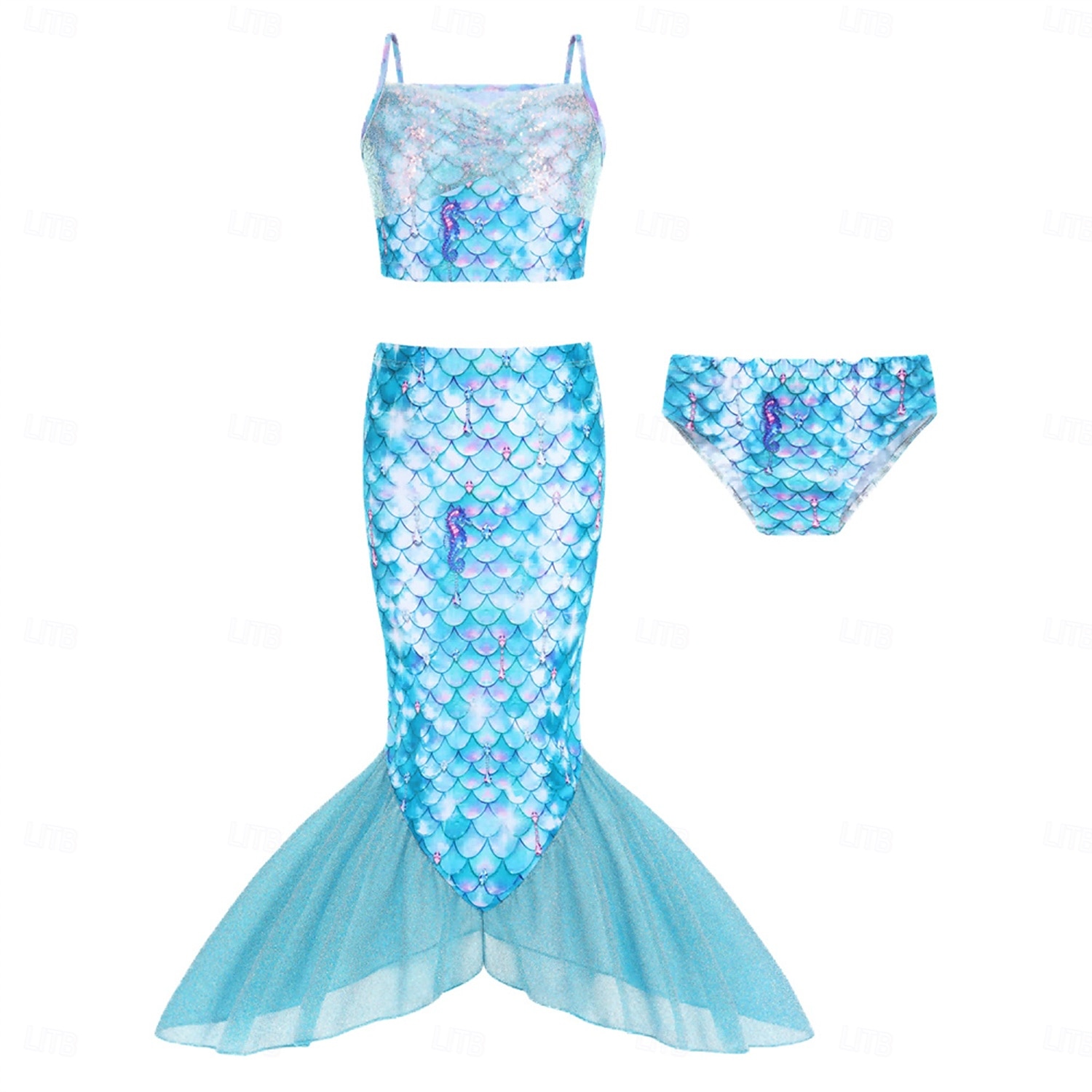 Sirena Principessa Vestito Costumi da bagno Film Cosplay for Ragazze Bambini Mascherata Feste Ferie Festival del 2026 a $24.99 –P2