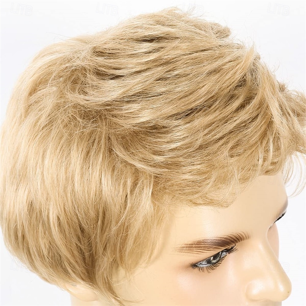Parrucca bionda da uomo, corta, liscia, in capelli sintetici biondi, per uso quotidiano, costume anime, Halloween, cosplay e feste (adatta a circonferenze della testa di 21-22,5 pollici). del 2026 a $28.99 –P3