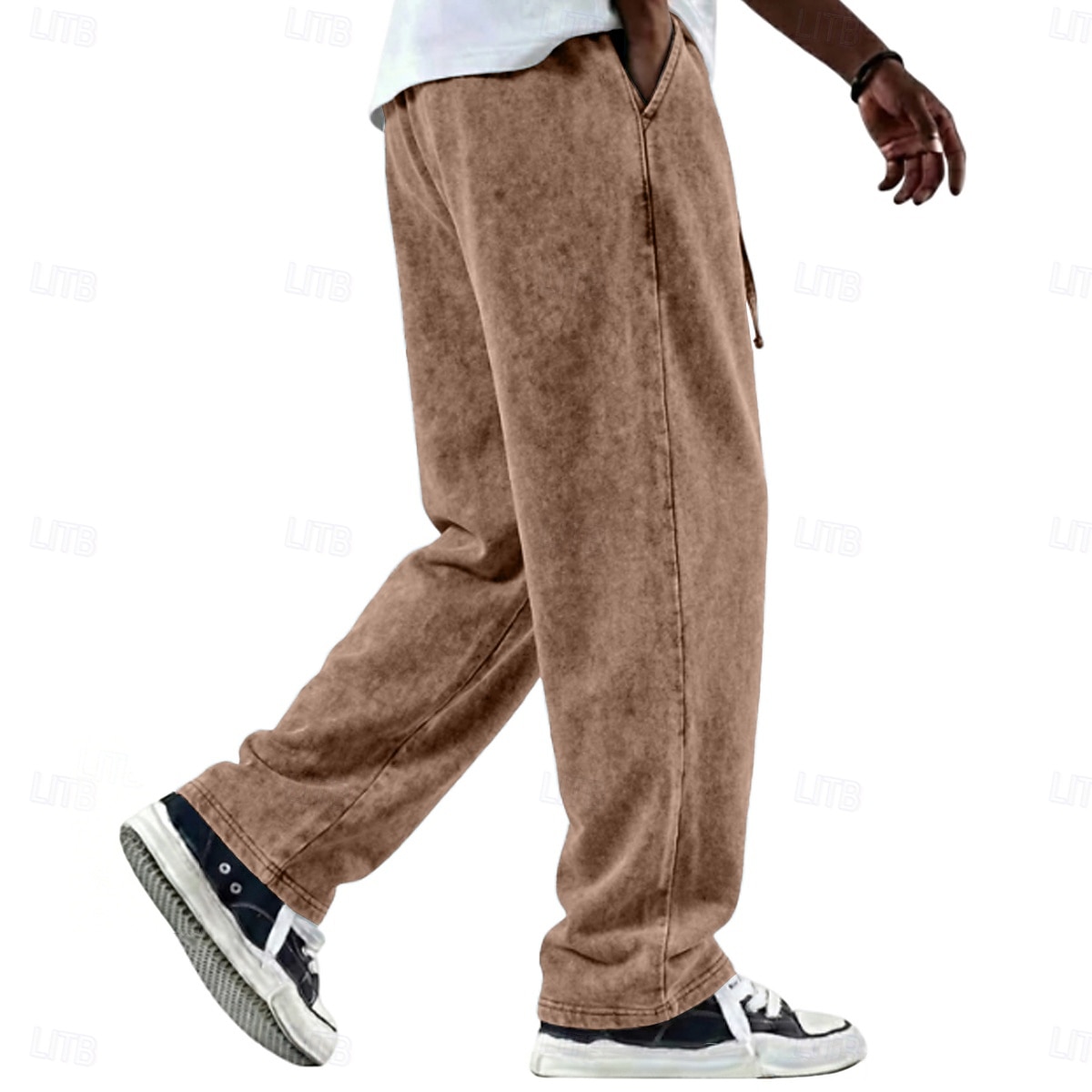 Per uomo Pantaloni Pantaloni casual 100% cotone Pantaloni Larghi Pantaloni lavati con acido Coulisse Elastico in vita Gamba Dritta Semplice Morbido Confortevole Lunghezza intera Casuale Quotidiano del 2026 a $29.99 –P9