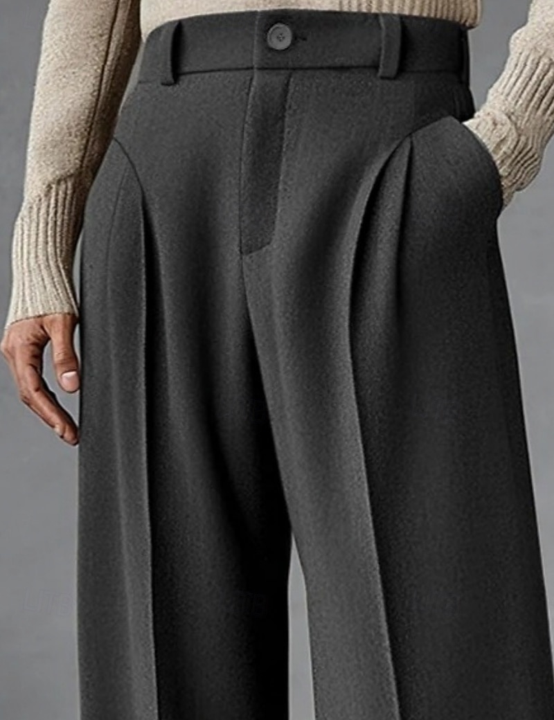 Per uomo Pantaloni Pantaloni Eleganti Tasca Bottoni Semplice Comodità Traspirante Lunghezza intera All'aperto Abbigliamento casual alla moda Vacanza Moda Marrone Grigio scuro Inelastico del 2026 a $36.99 –P3