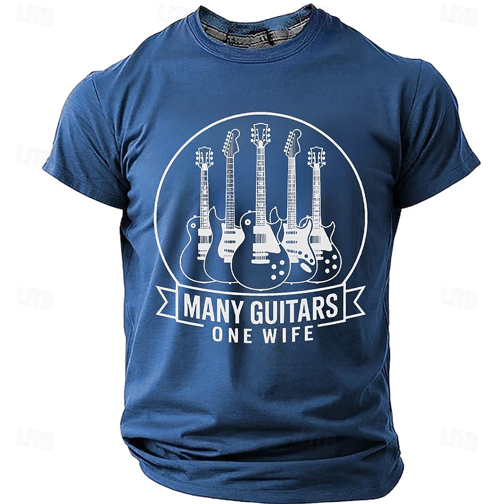 Festival musicale Per uomo Musica Divertente Chitarra Maglietta Manica Corta maglietta Stampa 3D Girocollo Camicia Moda Quotidiano Quotidiano Streetwear Blu Nero Rosso Estate Primavera Abbigliamento del 2026 a $21.99 –P4