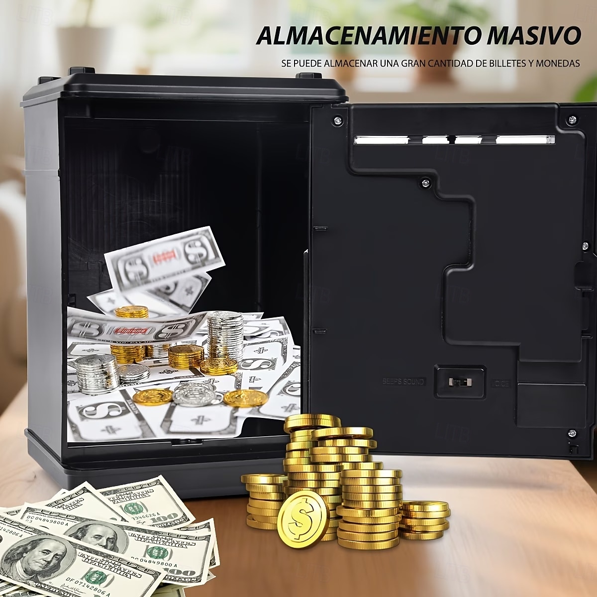 Elektronická mincovní banka s ochranou heslem, ABS materiál, bankomat, digitální mince a vklad hotovosti, hudební hračka, dárek pro děti pro rané učení a vzdělávání 2026 - $20.99 –P7