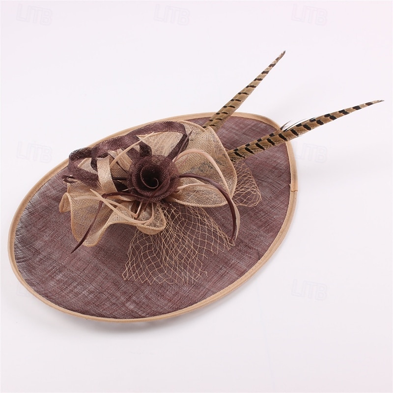 Palarioare Sinamay Nuntă Zi de Naștere Epocă Drăguţ Retro Cu Pene Diadema Articole Pentru Cap 2026 - $65.99 –P6