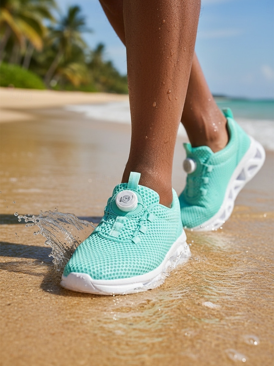 Men's Mint Green Quick-Dry Water Shoes Breathable Lightweight Aqua Sneakers Non-Slip Beach Footwear for Water Activities, Swimming, Coastal Travel, Surf Walking, River Trekking and Outdoor Sports 2026 - $42.99 –P1