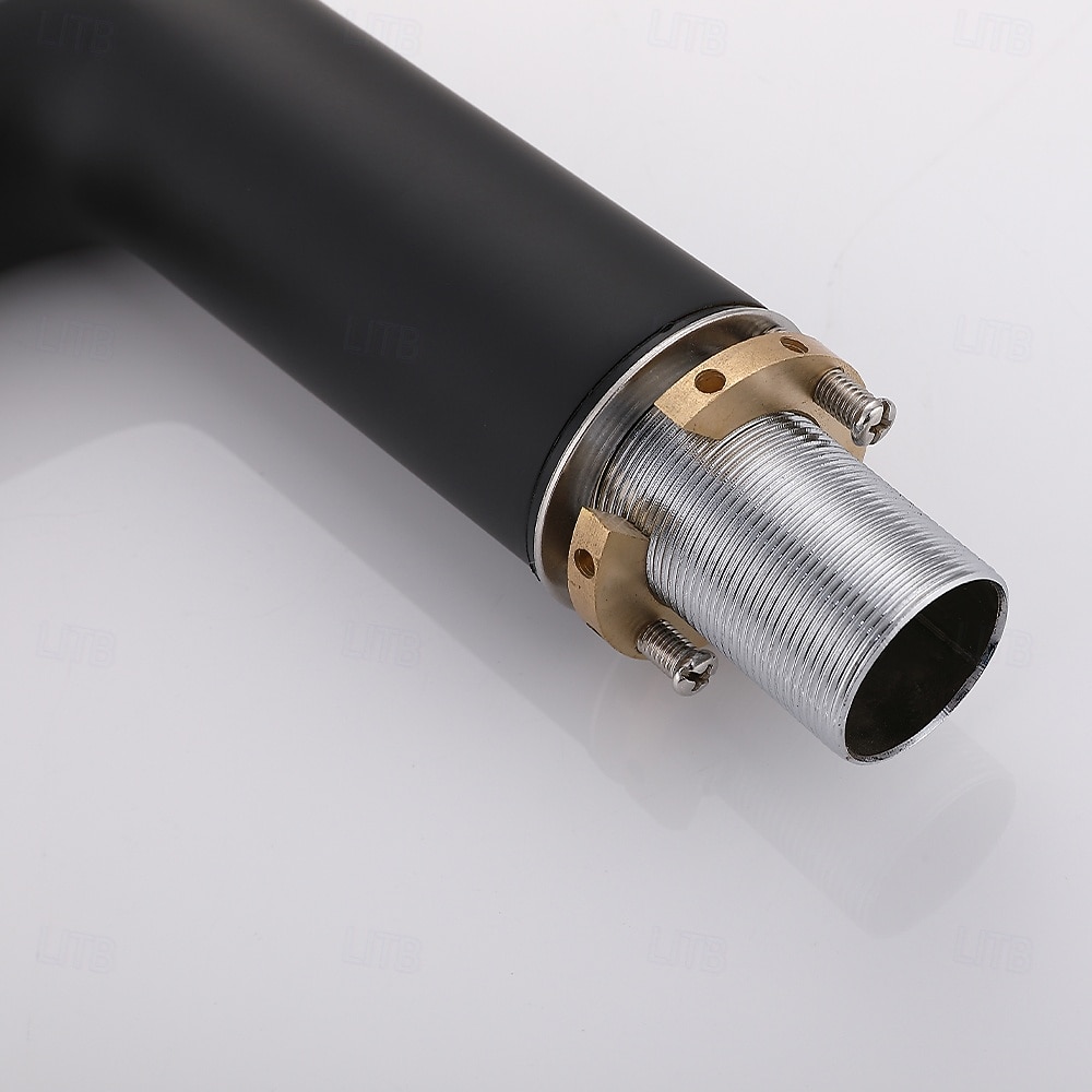 Классический однорычажный смеситель для раковины в ванной комнате с гальваническим покрытием, однорычажный, с одним отверстием, черного цвета. 2026 - ₩327234 –P10