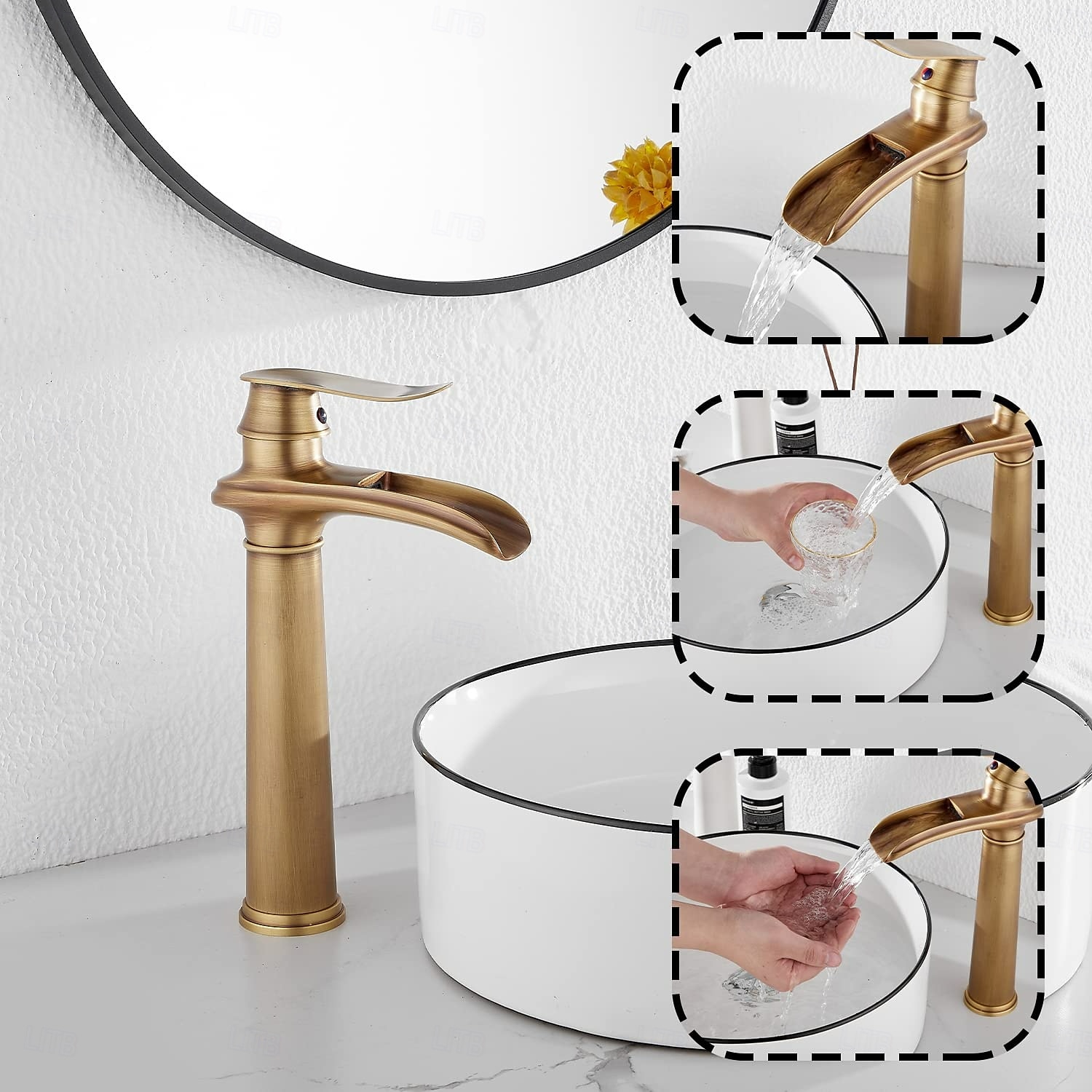 Ванная раковина кран - Классический Старая латунь Внешнее крепление Одной ручкой одно отверстиеBath Taps 2026 - kr.2347 –P3