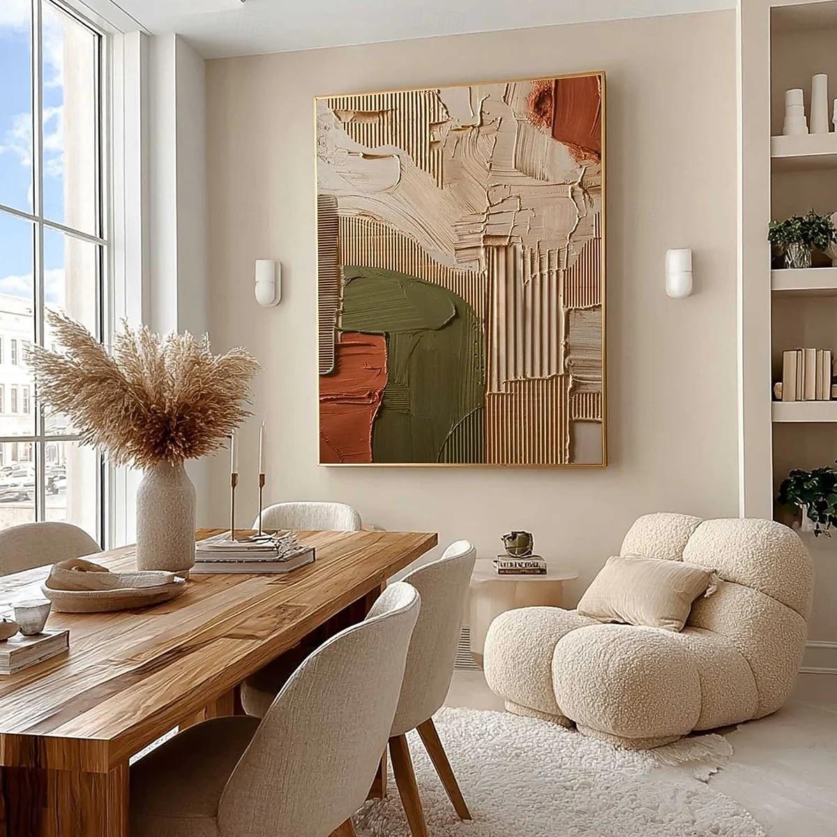 Velká originální texturovaná špachtle abstraktní malba olejomalba na plátně, velké nástěnné umění moderního obývacího pokoje nástěnná dekorace 2026 - $74.99 –P8