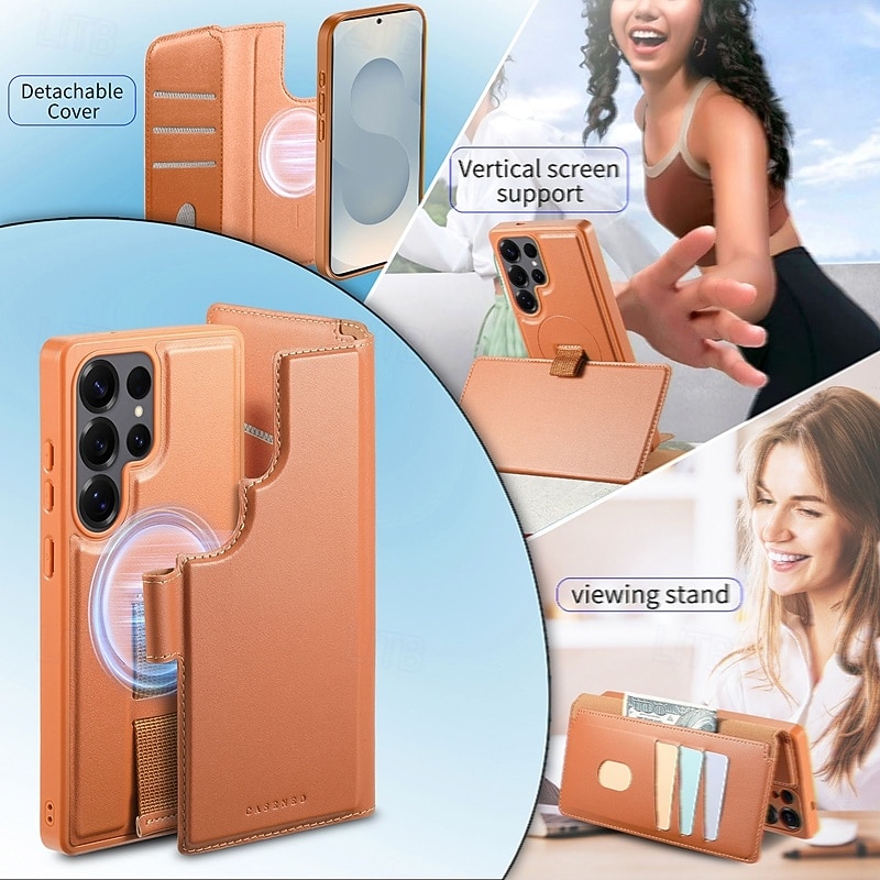 Phone Case For Samsung Galaxy S26 Ultra Plus S25 Ultra Plus S25 Edge S24 Plus Wallet Case with Stand Holder Full Body Protective Shockproof TPU PU Leather 2026 - $23.99 –P29