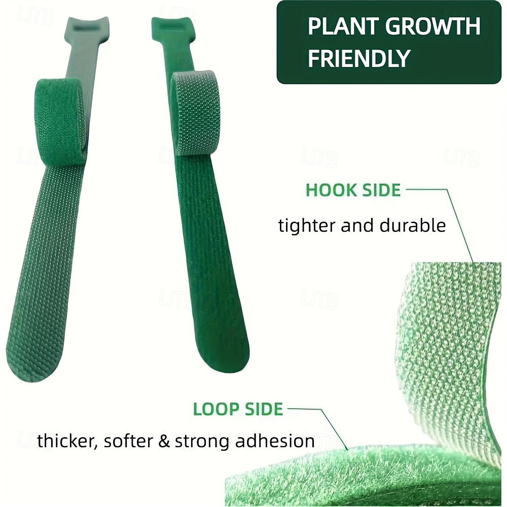 100Pcs Reusable Adjustable Non-Slip Nylon Plant Ties, Green Perfect for Climbing Plants, Support and Garden Maintenance, Safe & Easy-to-Use Gardening Tool 2026 - $20.99 –P10