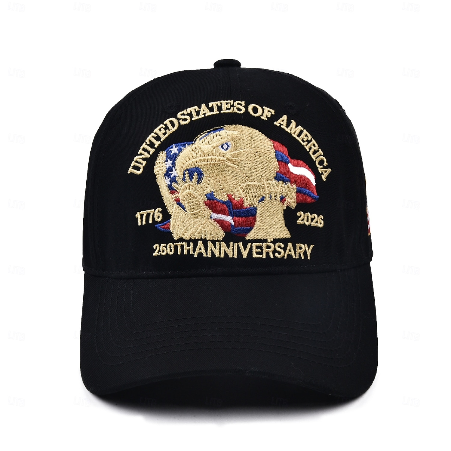 unisex 250./függetlenségi kalap, hordozható, lélegző, mindennapi, kültéri, utcai hímzés, zászlós 2026 - $13.99 –P4