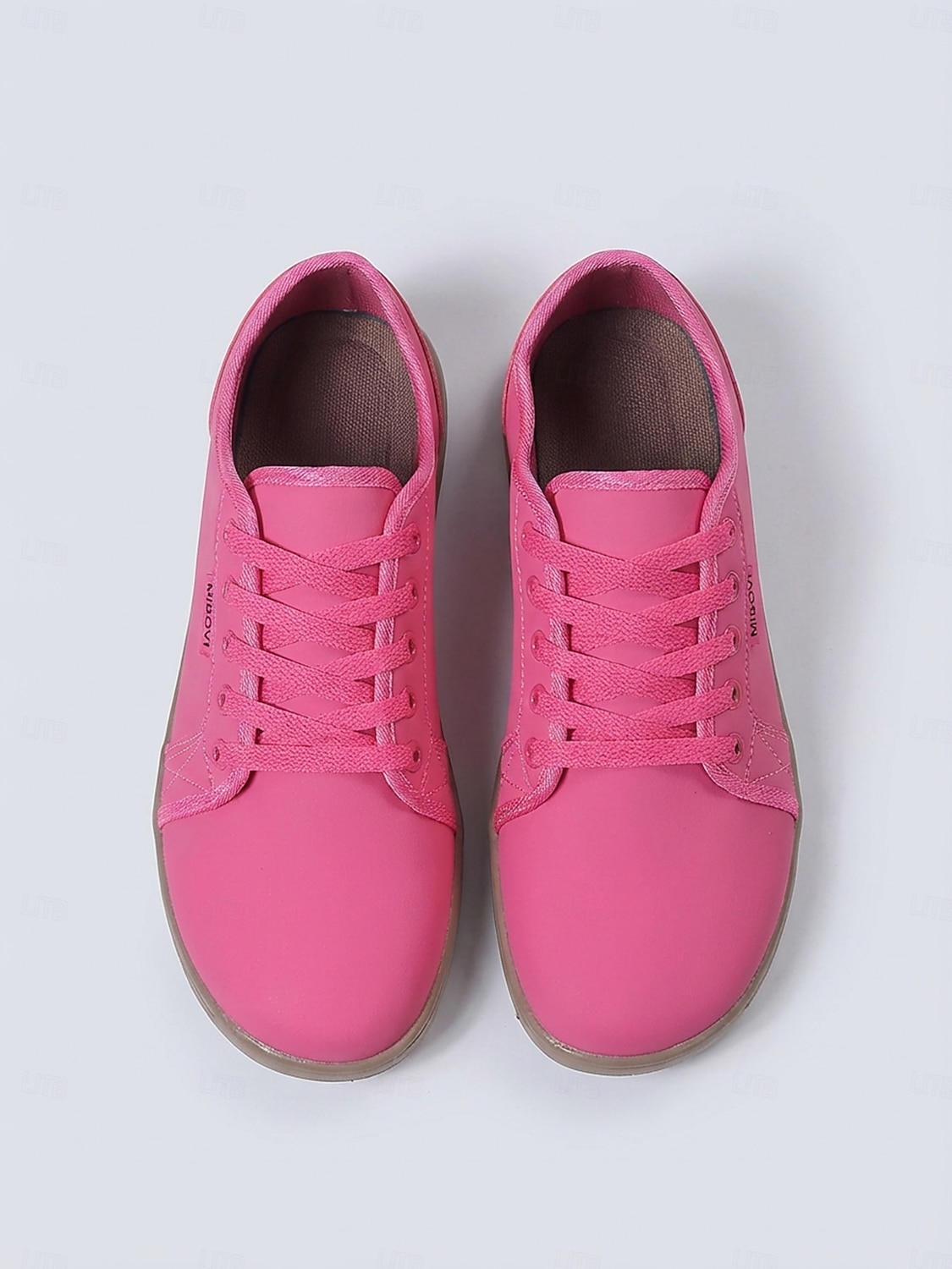 damerosa sneakers med bred passform og snøring, lette, uformelle tursko i kunstskinn for reiser og trening &hverdagskomfort 2026 - $34.99 –P1