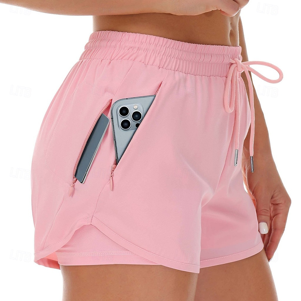 Per donna Shorts sportivi Shorts Pantaloncini Estivi Shorts da Spiaggia Vacanza Moda Casual Quotidiano Corto Misura del girovita medio Coulisse Fascia Elastica Tasca con cerniera Asciugatura Rapida del 2026 a $24.99 –P4