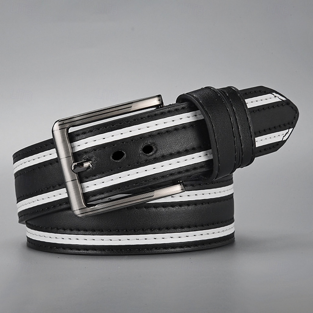Herr Bälte Justerbara Läder Legering Streetwear Nutida Fritid Färgblock Blå Svart Dagligen Företag Formell Midjebälte 2026 - $5.49 –P9