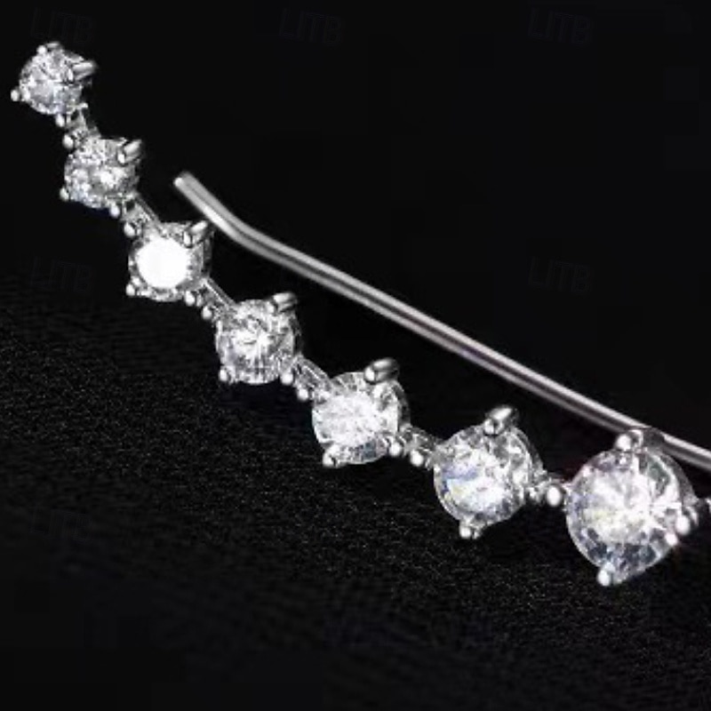 1 par Örhänge For Dam Dagligen Gata Silver Pärlor Diamant 2026 - $2.49 –P8