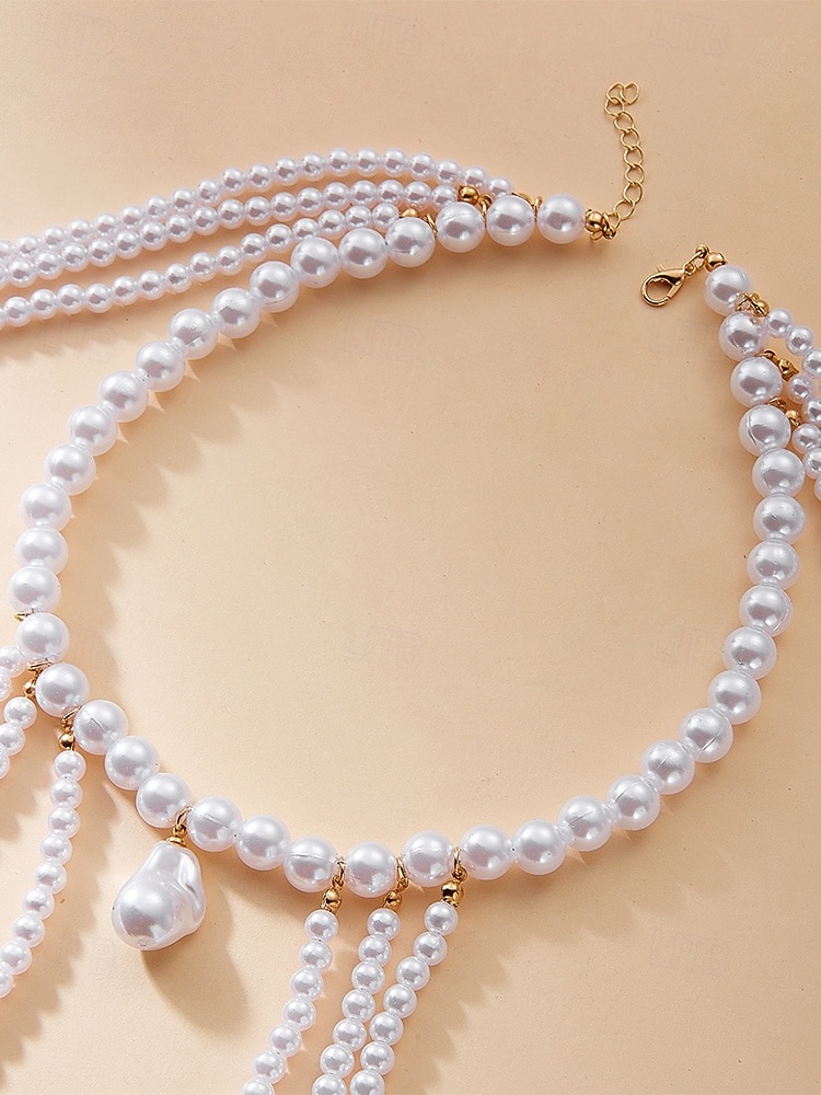 Damesbodyketting in bohemian stijl met imitatieparels – elegant en modieus, perfect voor feestjes, avondjes uit en een stijlvolle strandvakantie. 2026 - $11.99 –P6