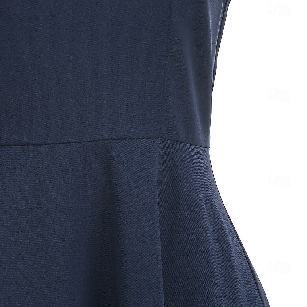 Anos 50 Retro Vintage Até os Joelhos Vestidos Rockabilly Vestido Flare Sem Mangas Côr Sólida Fantasia Mulheres Carnaval Baile de Máscaras Baile de Formatura Festa de Noite Festa de Noivado Adulto de 2026 por $47.99 –P7