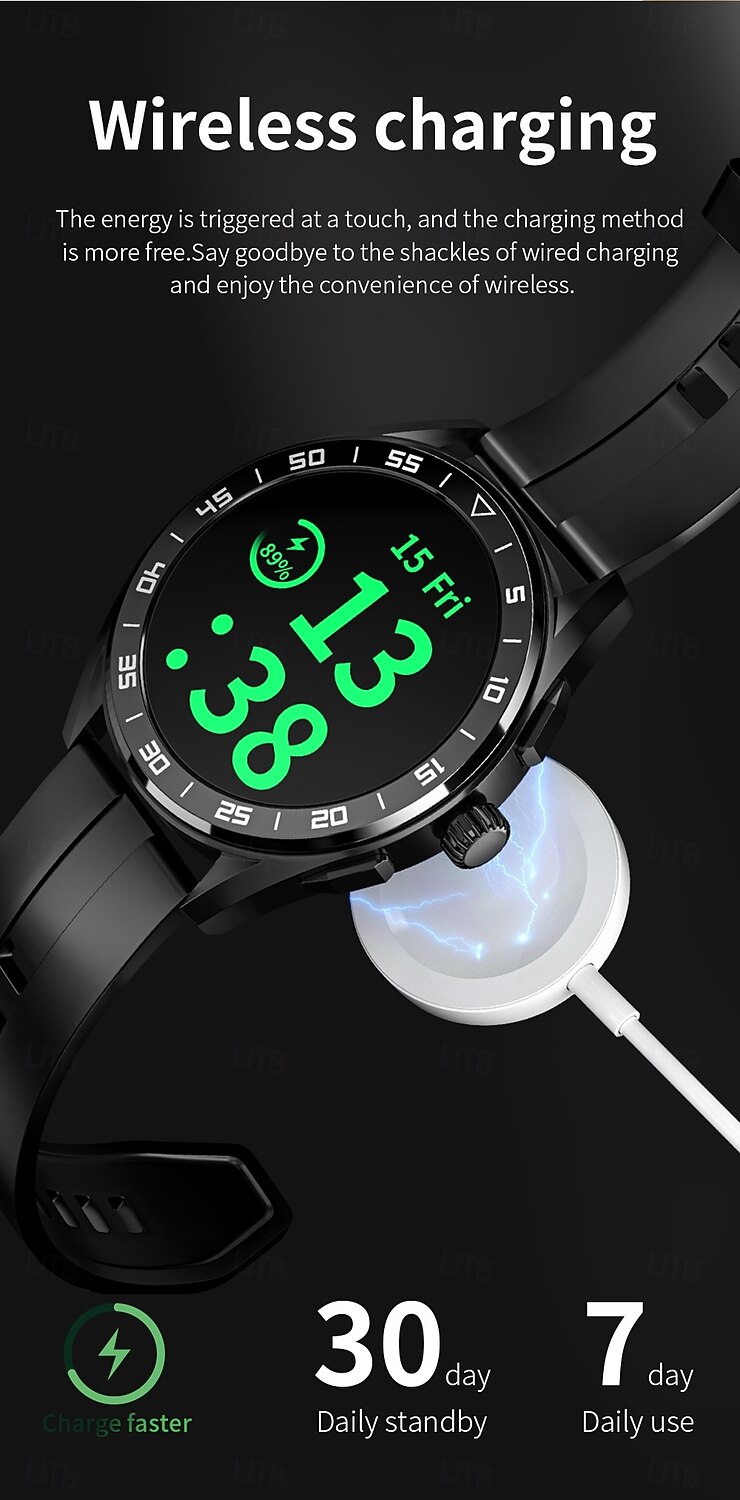 Relógio inteligente Lokmat Comet Pro de 1,32 polegadas com Bluetooth, chamadas, pedômetro, lembrete de chamadas e rastreador de atividades. Compatível com Android e iOS. Unissex, longa duração da bateria, chamadas em modo mãos-livres, à prova d'água IP68, de 2026 por $29.99 –P17