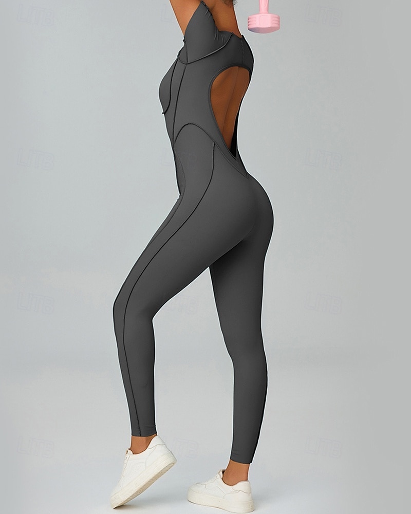 Mujer Mono de Fitness Pijama Mono Color sólido Body Verano Primavera Otoño Arroz blanco Rosa Entrenamiento de gimnasio Aptitud física Yoga Eslático Transpirable Manga Corta Deporte Ropa de Deporte 2026 - $44.99 –P21