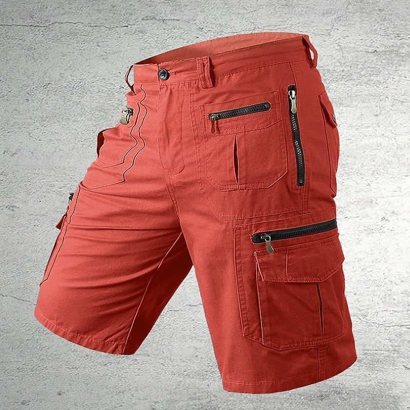 Men's Tactical Cargo Cargo Shorts Shorts Casual Shorts Pocket Elastic Waist Plain Calf-Length Casual Outdoor Streetwear Fashion Streetwear Orange Brown Inelastic 2026 - $35.99 –P9