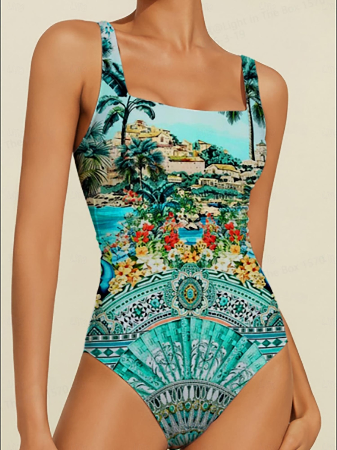 Baleareninseln blauer Stretch-Einteiler-Badeanzug 2026 - R$307.11 –P1