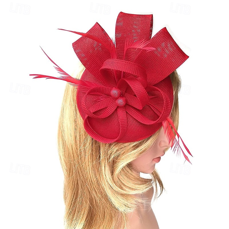 Fascinators Fabric Wedding Birthday Elegant Vintage Cute With Feather Headpiece Headwear 2026 - $17.49 –P6