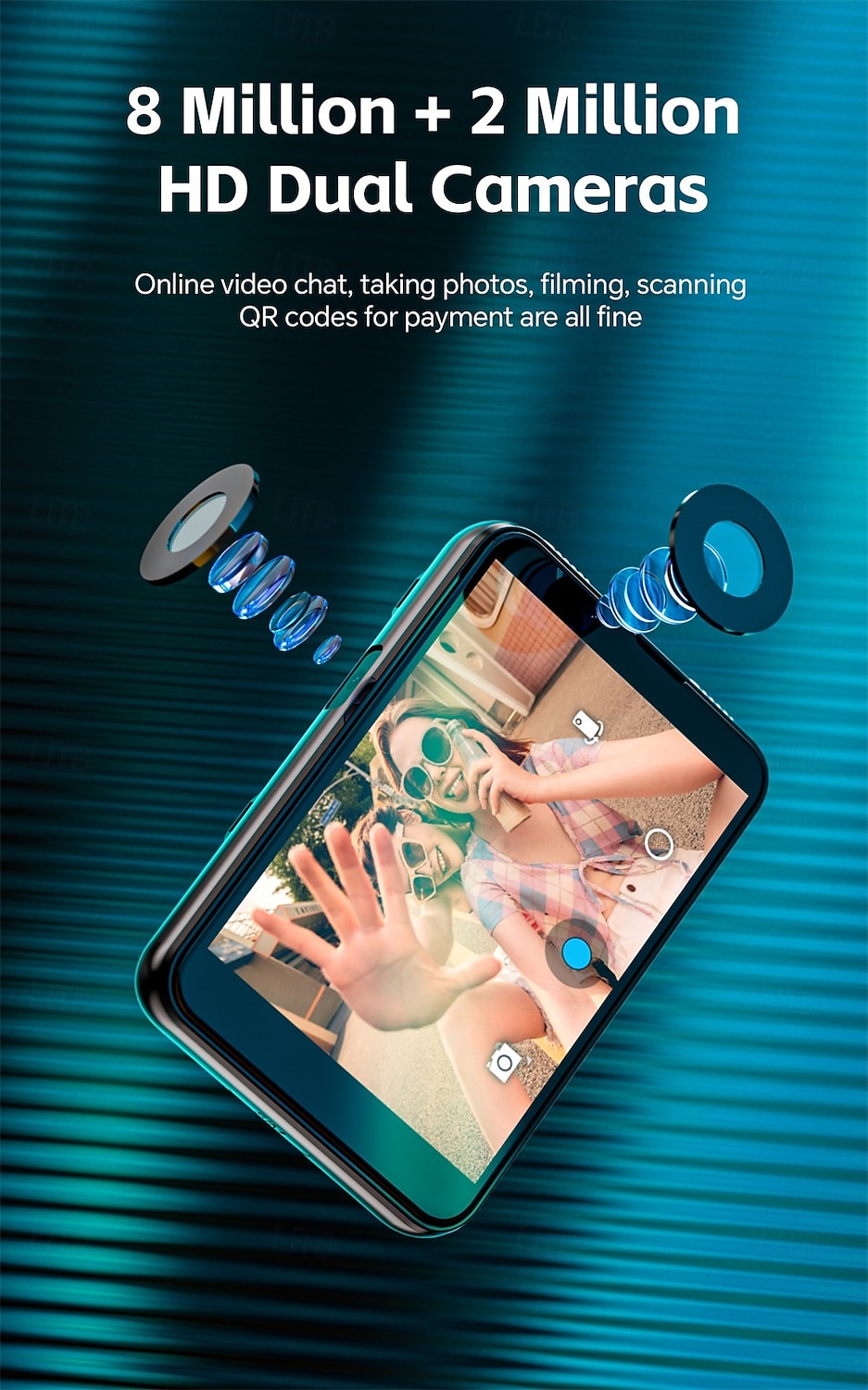 Relógio inteligente Lokmat Appllp Max de 2,88 polegadas com 4G LTE, pedômetro, calendário e câmera, compatível com dispositivos móveis, unissex, com classificação IPX-4 e caixa de 32 mm. de 2026 por $412.79 –P14