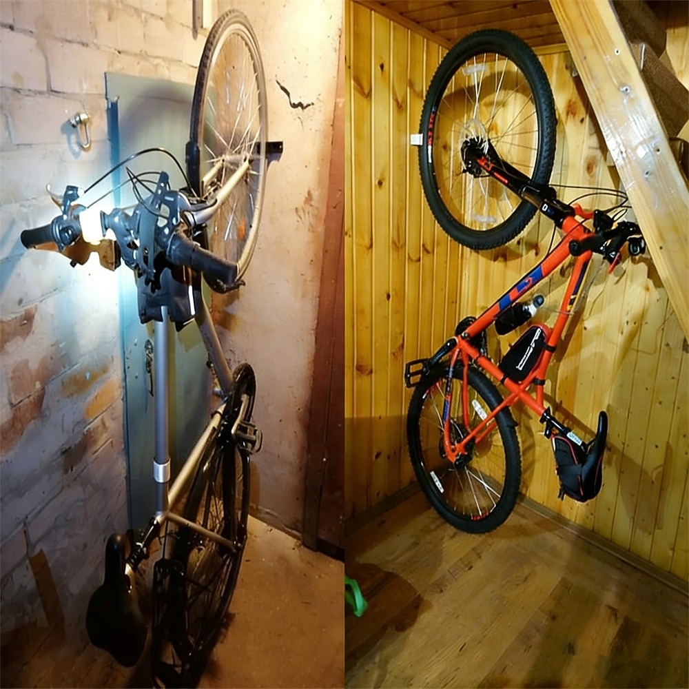 Nástěnný držák na kola do garáže, stojan na kola, nastavitelný věšák, úložný prostor pro kola do garáže, domácí, horizontální háček na kolo, držák na kola pro horská/silniční kola 2026 - $15.99 –P3