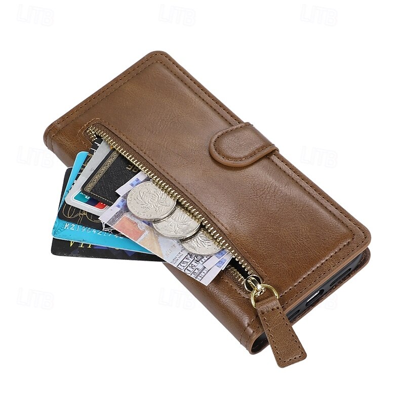 telefono Custodia Per Samsung Galaxy S26 S26 Plus S26 Ultra Custodia Portafoglio Cerniera Protezione Completa Cavalletto Retrò Pelle PU del 2026 a $20.99 –P14