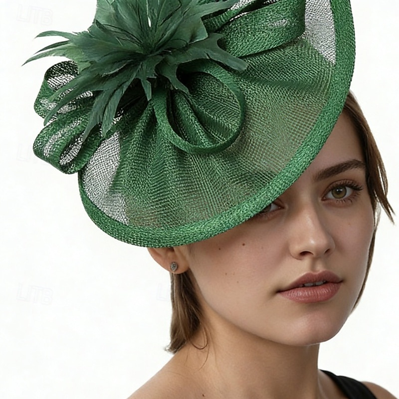 fascinators Linfrø Bryllup Bursdag Årgang søt stil Retro Rød Med Fjær Blomster Hodeplagg Hodeplagg 2026 - $17.49 –P6