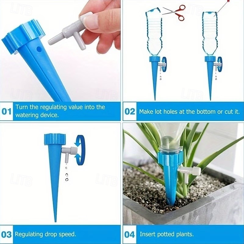 20PCS Self-Watering Spike Set for Drip Irrigation – Automatic Plant Watering System, Precise Moisture Control for Indoor, Garden & Office Plants, Stable Water Flow Management 2026 - €8.19 –P2