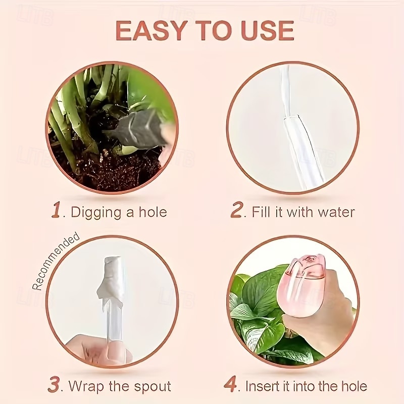 Lot de 6 arroseurs automatiques roses pour tulipes, système d'arrosage automatique pour plantes en pot, plantes d'intérieur, semis, jardins extérieurs, pelouses et parterres de fleurs. de 2026 ? $15.99 –P7