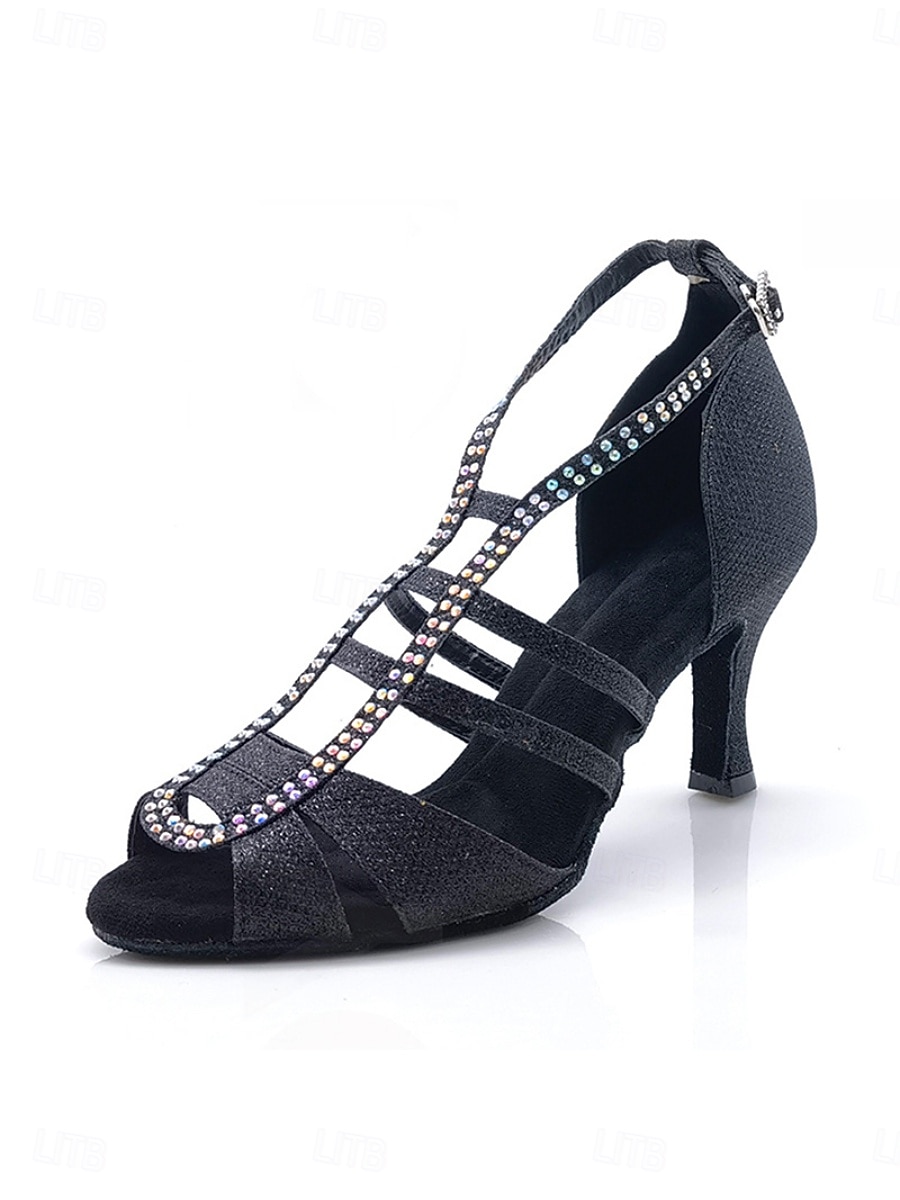 Women's White Latin Dance Heels - Strappy Ballroom Shoes for Salsa, Cha-Cha & Rumba Practice 2026 - $64.99 –P3