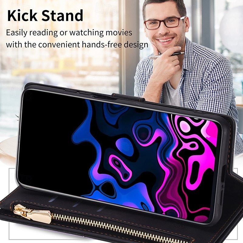 Phone Case For Samsung Galaxy S26 S26 Plus S26 Ultra Wallet Case Zipper Full Body Protective Kickstand Geometric Pattern PU Leather 2026 - $20.99 –P5