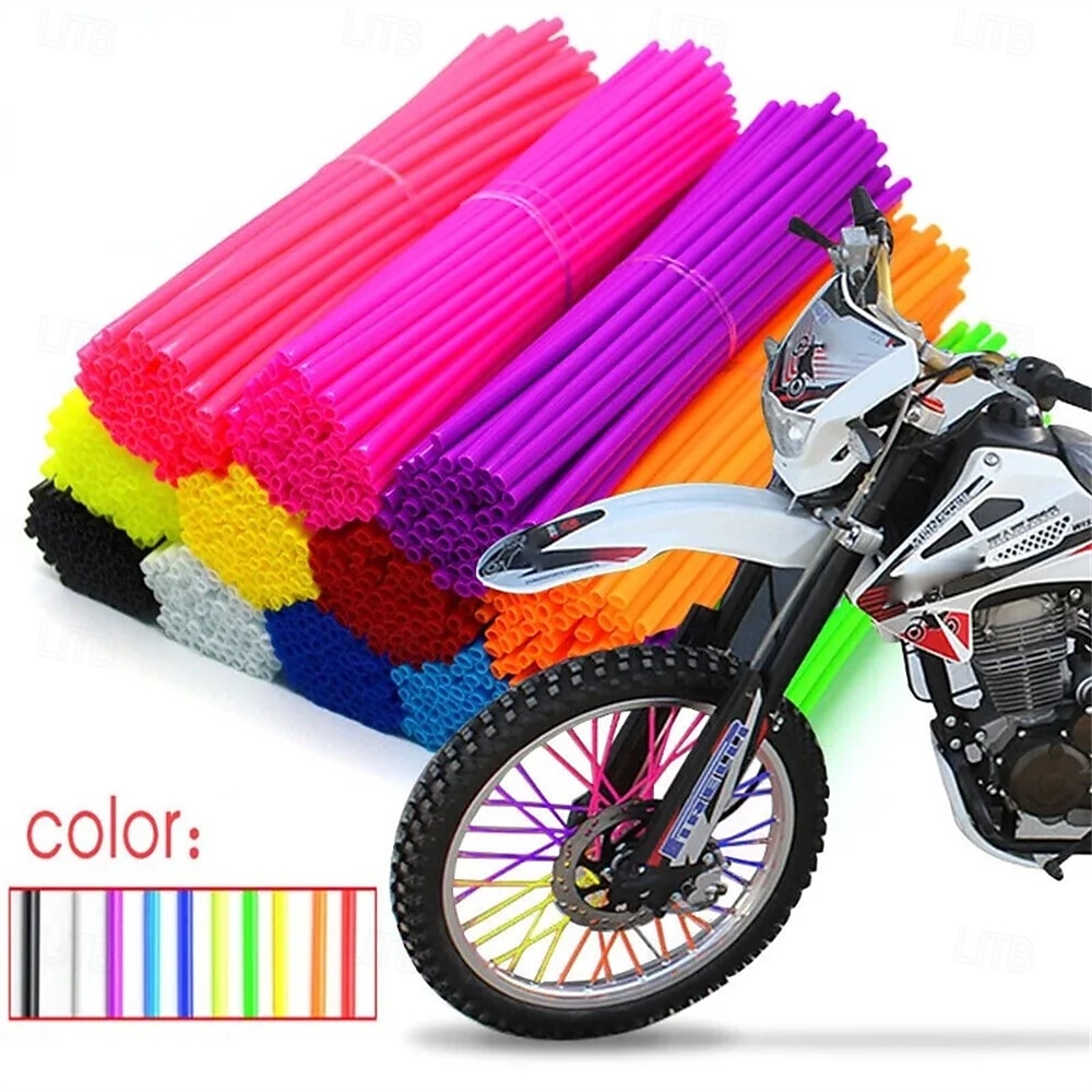 72PCS 24cm Universal Dirt Bike Spoke Covers Motorcycle Wheel Rim Spoke Wrap Kit Skins Protector Cover For Motocross Bicycle Bike 2026 - $9.99 –P8