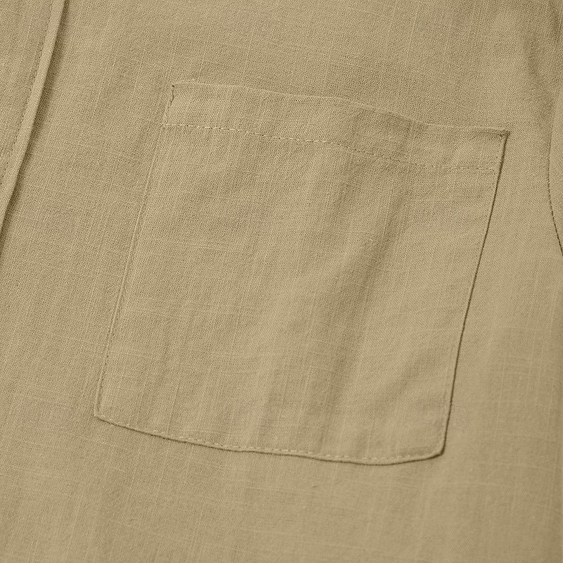 Herre Linskjorte Sommerskjorte Uformell skjorte Skjorte med bandkrage عادي Avslappet Strand Svart+Grå+Grønn Svart+Hvit+Grå svart+hvit+grønn svart+khaki+grønn Kortermet Høy krage Vår sommer Sommer Klær 2026 - $44.99 –P7