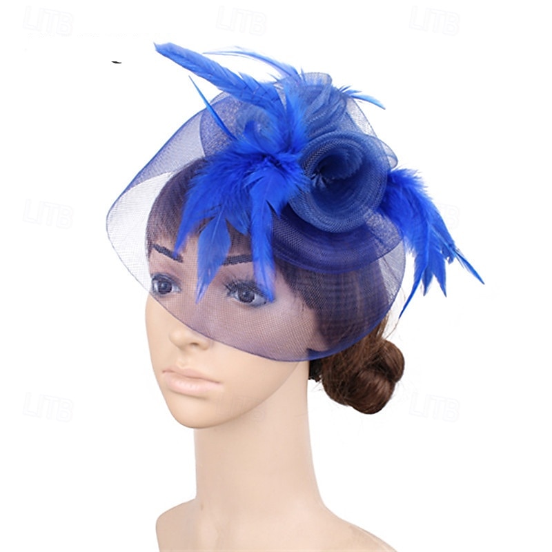 Fascinators Polyester Wedding Birthday Vintage Cute Retro With Feather Headpiece Headwear 2026 - $22.99 –P1