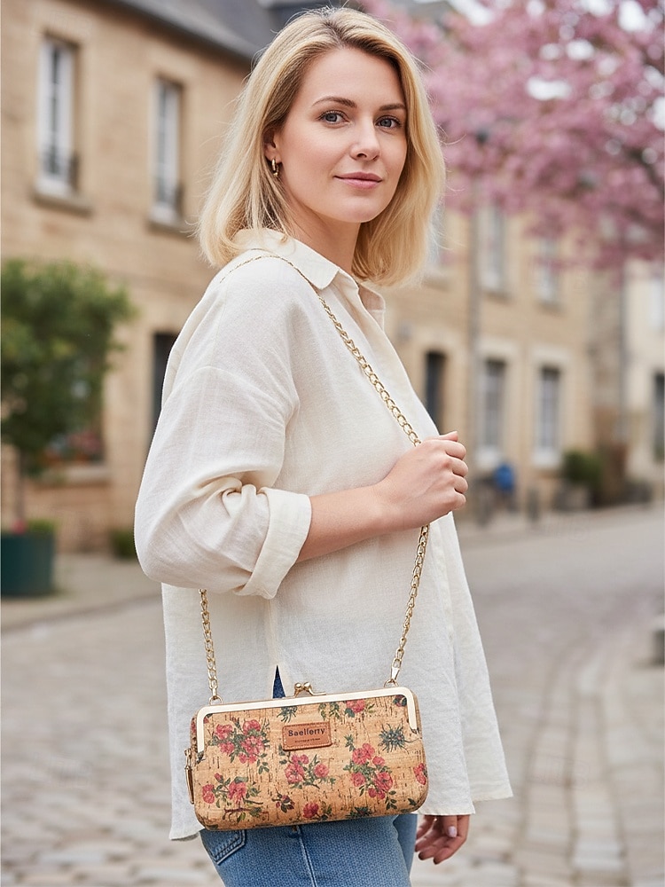 Dameveske med bohemsk mønster og trestruktur i kunstskinn, crossbody-veske med stor kapasitet og flere rom med justerbar stropp for hverdagsbruk, reise og ferie 2026 - $19.99 –P1