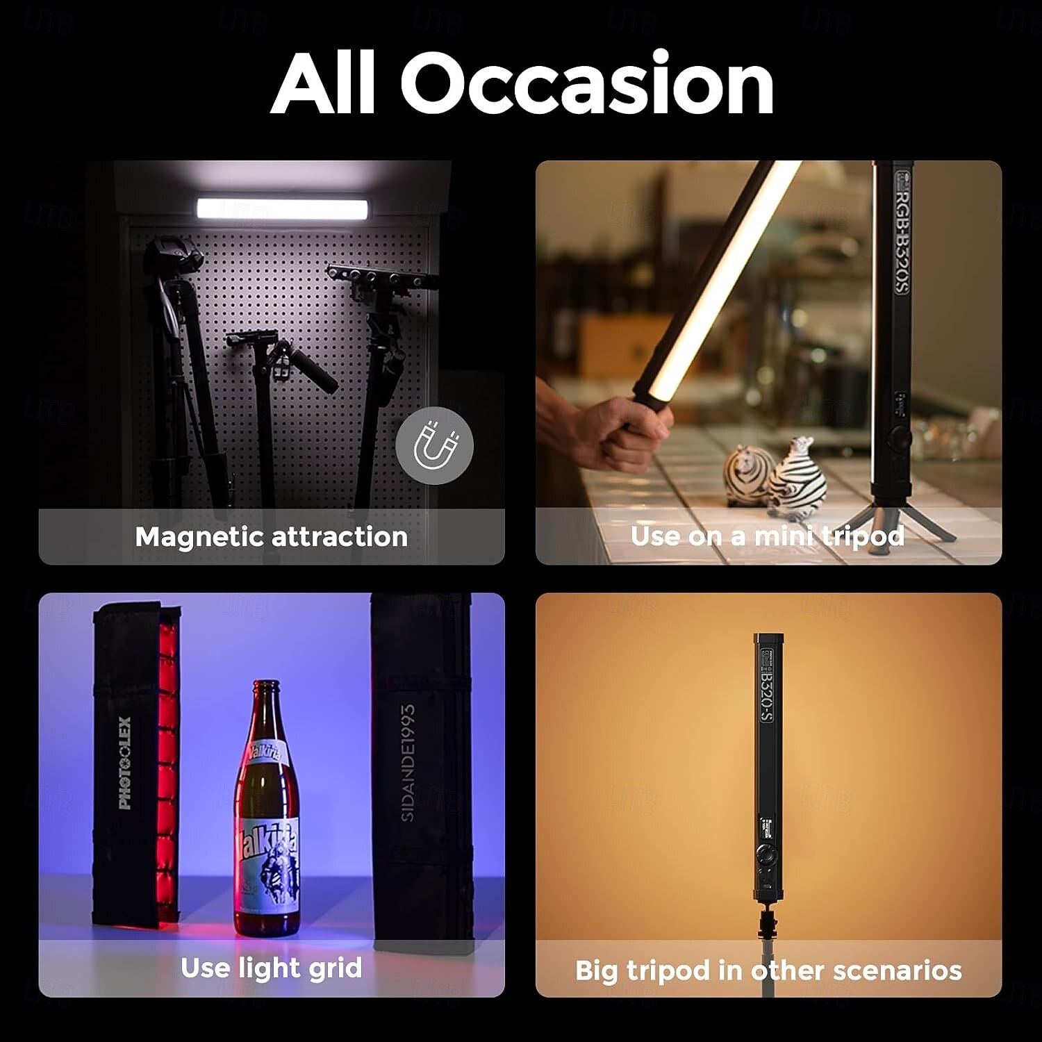 RGB Tube Light, Magnetic Handheld Light Stick, 360°Full Color LED Video Lighting Wand, 2500K-9900K, 21 Scenes, CRI 96+, for Studio Photography Vlog Recording Streaming 2026 - $161.99 –P7