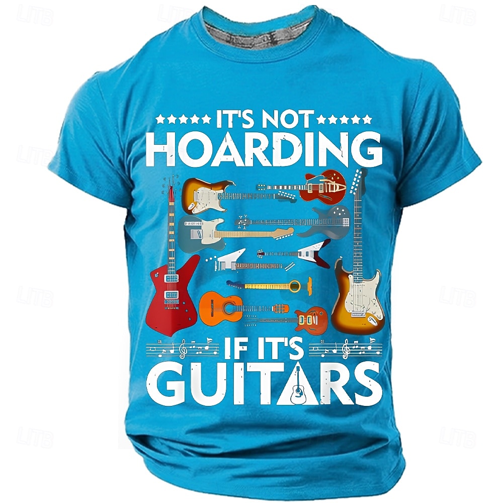 Per uomo Chitarra Gergo divertente Maglietta Manica Corta maglietta Stampa 3D Girocollo Camicia Moda Quotidiano Quotidiano Streetwear Blu Rosso Estate Primavera Abbigliamento S M L XL XXL XXXL del 2026 a $21.99 –P3