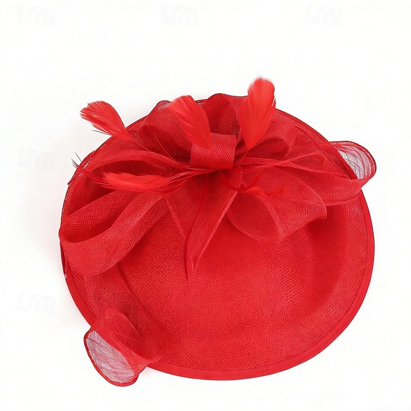 Fascinators Sinamay Boda Cumpleaños Vintage Estilo lindo Retro Con Pajarita Tul Celada Sombreros 2026 - $34.99 –P7
