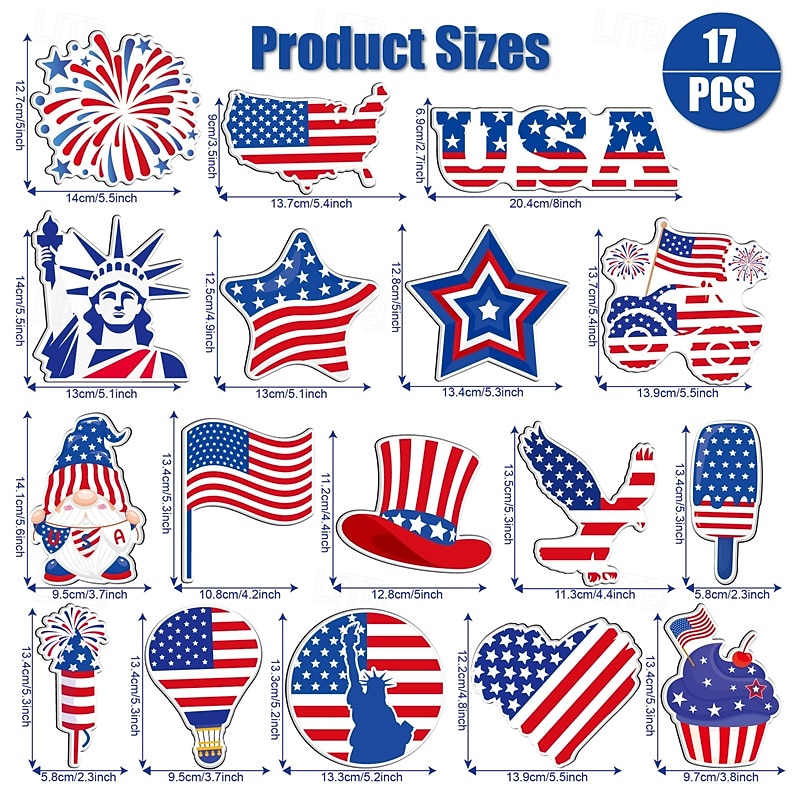 Набор магнитов на холодильник ко Дню независимости, персонализированные мягкие магниты, праздничные декоративные магниты, украшения для дверных рамок автомобилей и вечеринок. 2026 - $12.99 –P5