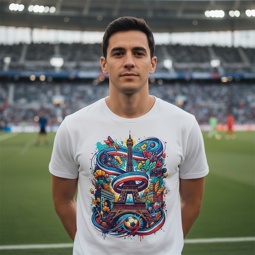 World Soccer Sportswear Graphic Tee Football French Soccer Fan Patriotic T-shirt Sleeve for Men's Adults' 3D Print  for Party Sports Outdoor 2026 - $18.99 –P2