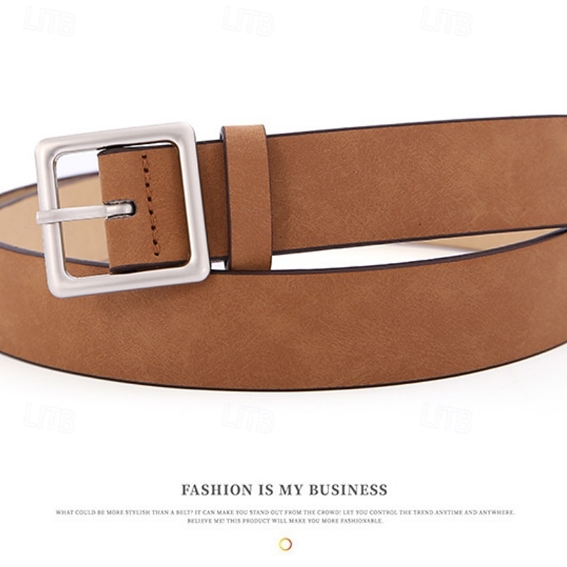 Γυναικεία Ζώνη πόρπης PU Συνθετικό δέρμα Μεταλλικό Bucke Γεωμετρικό Καθημερινό Καθημερινά Αργίες Μαύρο Καφέ Μπεζ Καφέ 2026 - $2.49 –P7