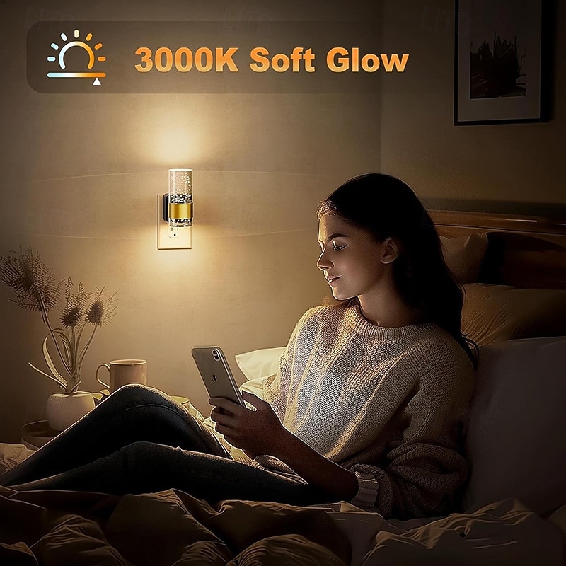 2026年 プラグイン式スマートライトセンサーLEDウォールナイトライト、モーションセンサー &光センサー式屋内LEDランプ。寝室、リビングルーム、階段、キッチン、玄関、バスルームなどの間接照明に最適。  コレクション – $23.99 –P5