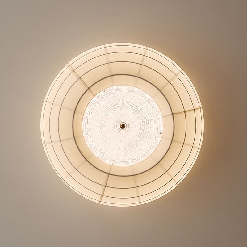 Traditional Japanese Round Hardware Fabric Crystal LED Flush Mount Ceiling Light For Bedroom 2026 - $397.49 –P3